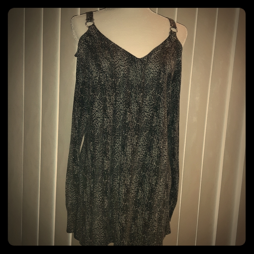 Printed Metallic Blouse